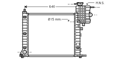 Radiateur mb v/vito 2. 2-deurs/td mt 99- mercedes-benz v-klasse (638/2)  winparts