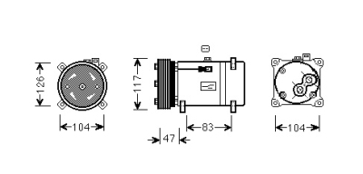 Compressor p406 2.0hdi 01- peugeot 406 (8b)  winparts
