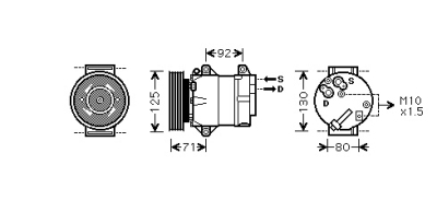 Airco compressor -8/05 1.4 / 1.6 renault megane i grandtour (ka0/1_)  winparts