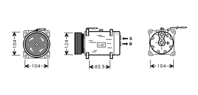 Foto van Airco compressor -97 1.4 renault megane i (ba0/1_) via winparts