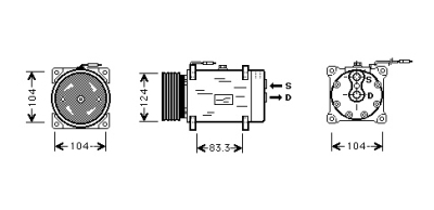 Airco compressor -96 1.6 (zie foto) renault megane i (ba0/1_)  winparts