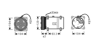 Compressor p605/406/xm/xantia 94-99 peugeot 605 (6b)  winparts