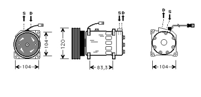 Compressor xantia/406 mk1 30i 95-99 citroen xantia (x1)  winparts
