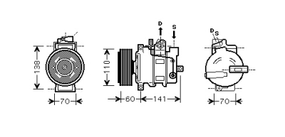 Compressor a4 6cyl/19tdi 04-05 audi a4 (8e2, b6)  winparts