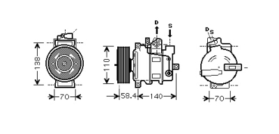 Compressor a4 19tdi/6cyl nt-d 03-05 audi a4 (8e2, b6)  winparts