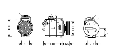 Compressor a4 16tdi 02/03-05/03 audi a4 (8e2, b6)  winparts