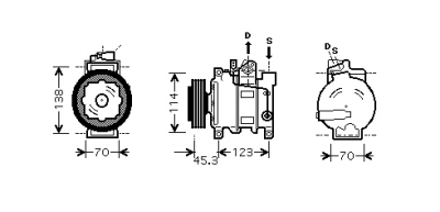 Compressor a4 25tdi mt/at 03-04 audi a4 (8e2, b6)  winparts