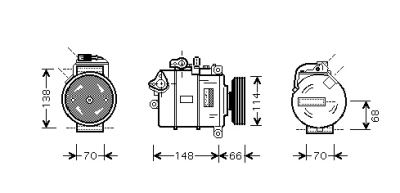Compressor a4 19tdi r4 m/a 03-04 audi a4 (8e2, b6)  winparts
