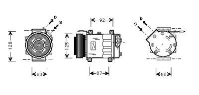 Compressor safrane2 22td 96- renault safrane ii (b54_)  winparts