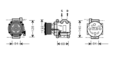 Compressor range rover 40/46 94-99 land rover range rover ii (lp_)  winparts