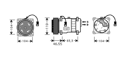Compressor xm/boxer/xantia/405 94- citroen xm (y3)  winparts