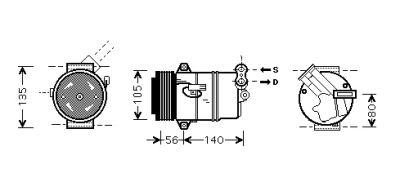 Airco compressor 1.6 manuele ac opel astra g hatchback (f48_, f08_)  winparts