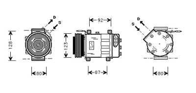 Airco compressor -98 1.8 / 2.0 8v renault laguna i (b56_, 556_)  winparts