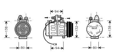 Compressor audi100 4 cyl 90-91 audi coupe (89, 8b)  winparts