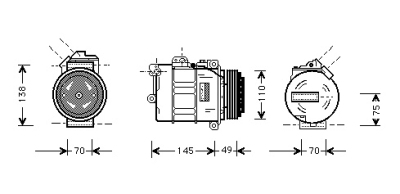 Airco compressor 330d pv5 (zie foto) bmw 5 (e39)  winparts