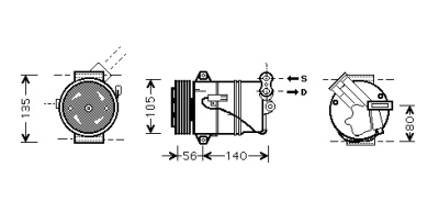 Airco compressor 1.6 automatische ac opel astra h (l48)  winparts
