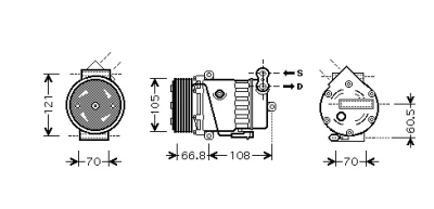 Foto van Compressor astra g /zafira a 17dti opel astra g hatchback (f48_, f08_) via winparts