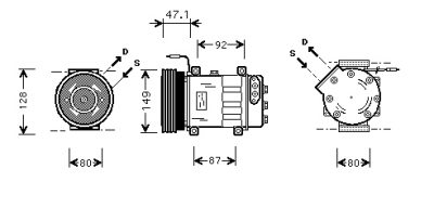 Airco compressor -98 3.0 12v renault safrane i (b54_)  winparts
