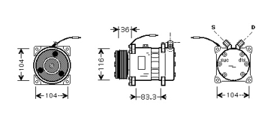 Airco compressor 91>93 2.1 td renault espace ii (j/s63_)  winparts