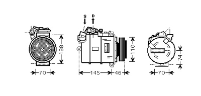 Compressor 7ser e65/66 36/40/44 03- bmw 7 (e65, e66, e67)  winparts