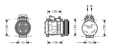 Compressor w140 (s-cl) 35td/0oi 89-9 mercedes-benz s-klasse (w140)  winparts