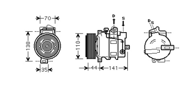 Compressor clk 35i mt/at 04- mercedes-benz slk (r171)  winparts