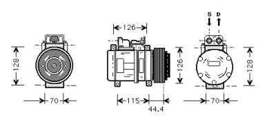 Compressor mb w220 (s-kl) 2.8i 99- mercedes-benz s-klasse (w220)  winparts