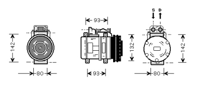 Compressor w126 38/42/50/56 80-91 mercedes-benz s-klasse (w126)  winparts