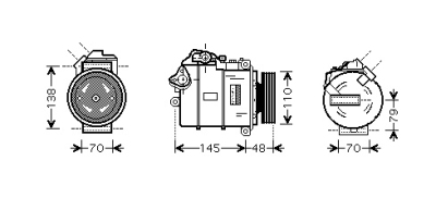 Compressor 5/7ser e60/61/65 20di 04- bmw 7 (e65, e66, e67)  winparts