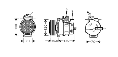 Compressor a4/a8 30i m/a 04- audi a8 (4e_)  winparts
