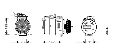 Foto van Airco compressor 2.5 tdi zonder vrijloop volkswagen touareg (7la, 7l6, 7l7) via winparts