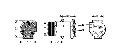 Compressor mondeo4 16i-16v mt 07- ford mondeo iv (ba7)  winparts