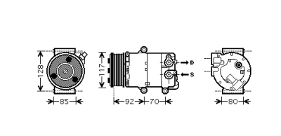 Compressor mondeo4/galaxy/s-max 20i ford mondeo iv turnier (ba7)  winparts