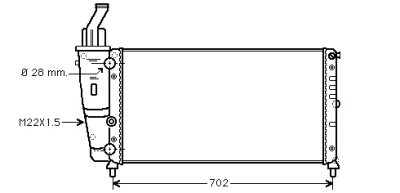 Foto van Radiator punto1 85 12mt ac 97- oem porsche 924 via winparts