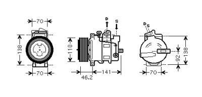 Compressor mercedes-benz c-klasse t-model (s203)  winparts