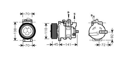 Compressor mercedes-benz c-klasse (w203)  winparts