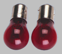 Foto van Ba15d lampen 21-5w/12v rood (natural glass), set a 2 stuks universeel via winparts
