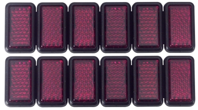 Foto van Reflectorset zelfklevend 12 stuks rood universeel via winparts