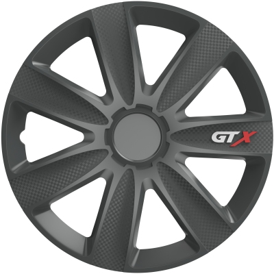 Foto van 4-delige wieldoppenset gtx carbon graphite 15 inch universeel via winparts