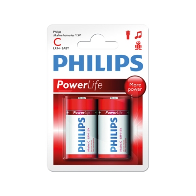 Foto van Philips powerlife lr14(c) blister 2stuks universeel via winparts