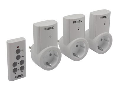 Set van 3 stopcontacten met afstandsbediening universeel  winparts