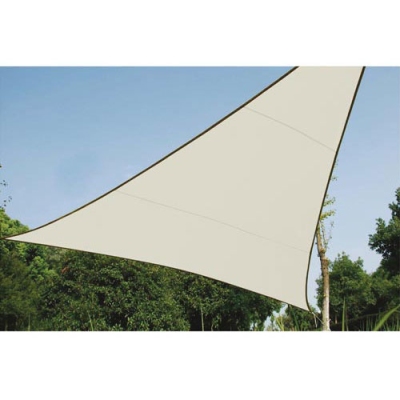 Foto van Driehoekig zonnezeil - 3.6 x 3.6 x 3.6m kleur: creme universeel via winparts