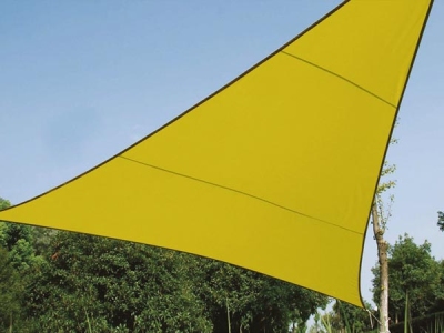Zonnezeil - driehoek 5 x 5 x 5 m kleur: lichtgroen universeel  winparts