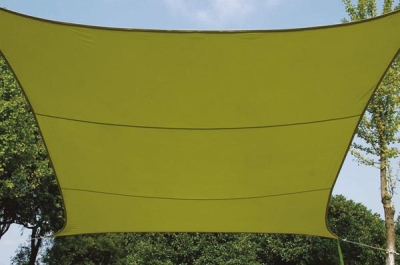 Foto van Zonnezeil - vierkant 3.6 x 3.6 m kleur: lichtgroen universeel via winparts