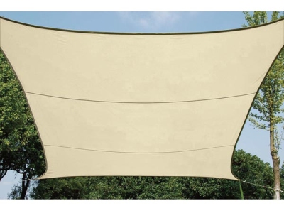 Foto van Zonnezeil - vierkant 3.6 x 3.6m kleur: beige universeel via winparts