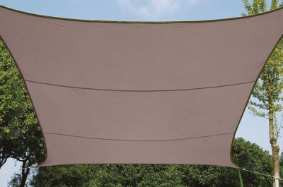 Zonnezeil - vierkant 3.6 x 3.6 m kleur: taupe universeel  winparts