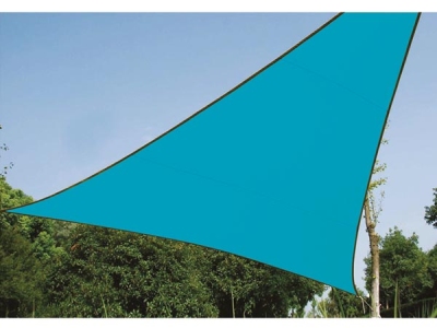 Foto van Zonnezeil - driehoek 5 x 5 x 5 m kleur: hemelsblauw universeel via winparts