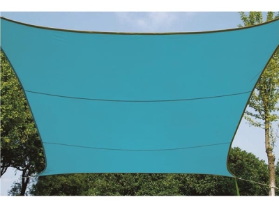 Foto van Zonnezeil - vierkant 5 x 5 m kleur: hemelsblauw universeel via winparts