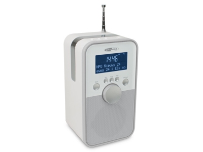 Draagbare dab+/fm radio met aux-in, alarm clock functie en ingebouwde batterij universeel  winparts