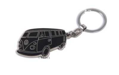 Vw t1 bus key ring, email, in blister verpakking - silhouette black universeel  winparts
